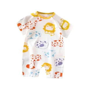 Boys short cotton romper (safari)