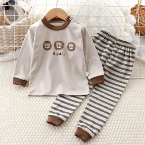 lion cub pajama set (brown)