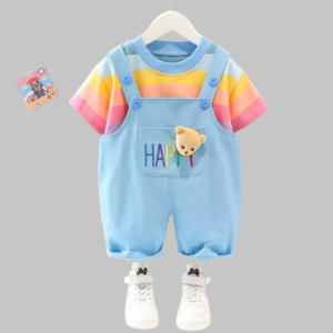 dungaree set (pink)
