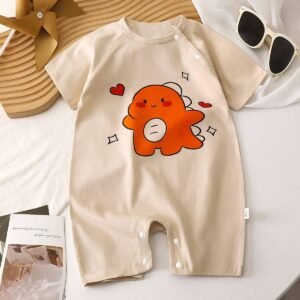 Boys short cotton romper (dino)