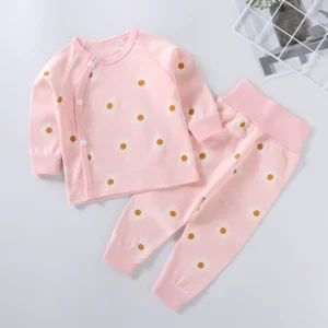 Girls flower pajama set (pink)