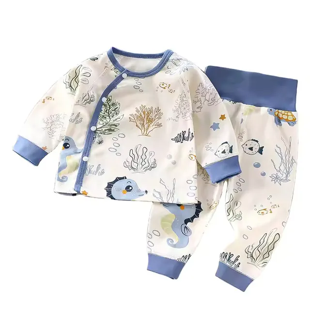 seahorse pajama set (blue & white) seahorse pajama set (blue & white)