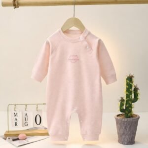 full cotton romper (pink)