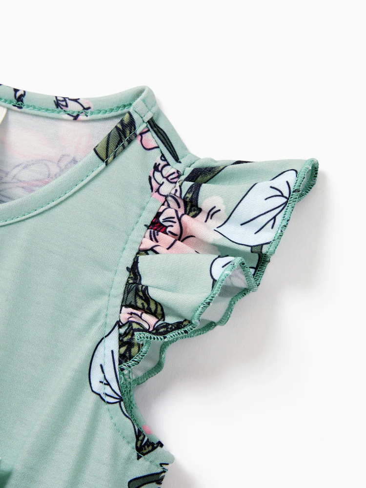 patpat baby romper light green flora patpat baby romper light green flora