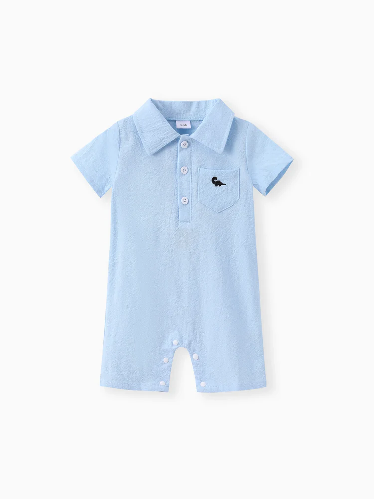 patpat baby romper blue polo