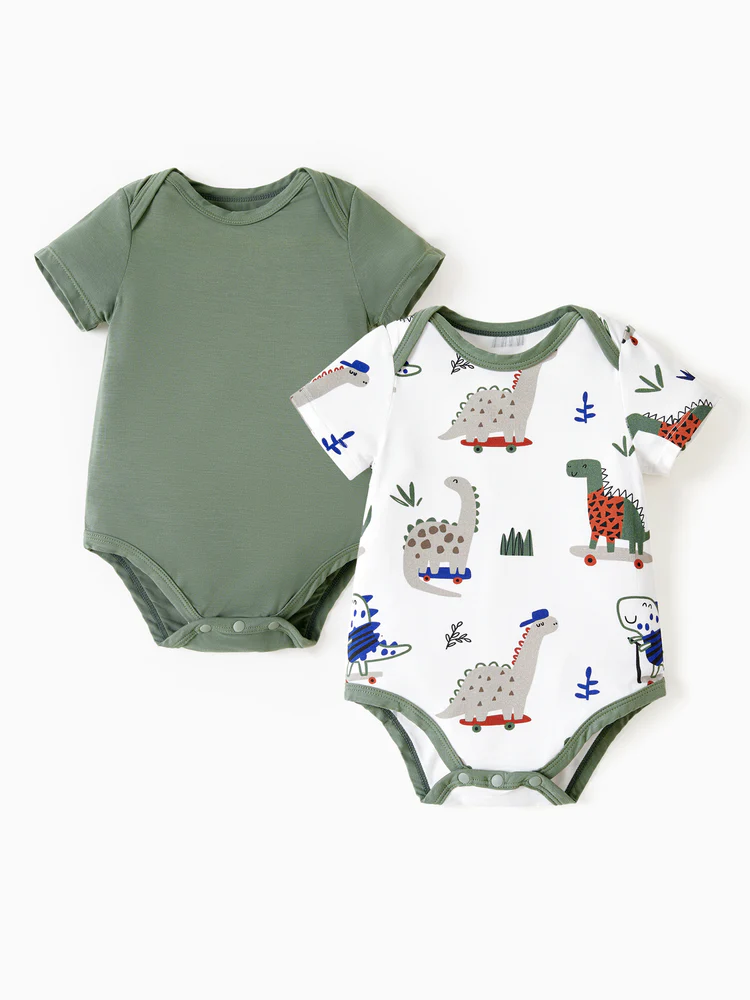 patpat baby romper green dino set patpat baby romper green dino set