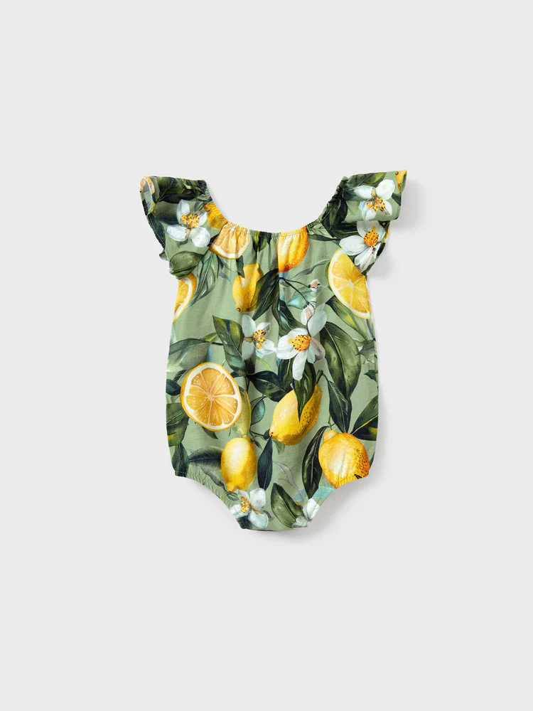 patpat baby romper green lemon patpat baby romper green lemon