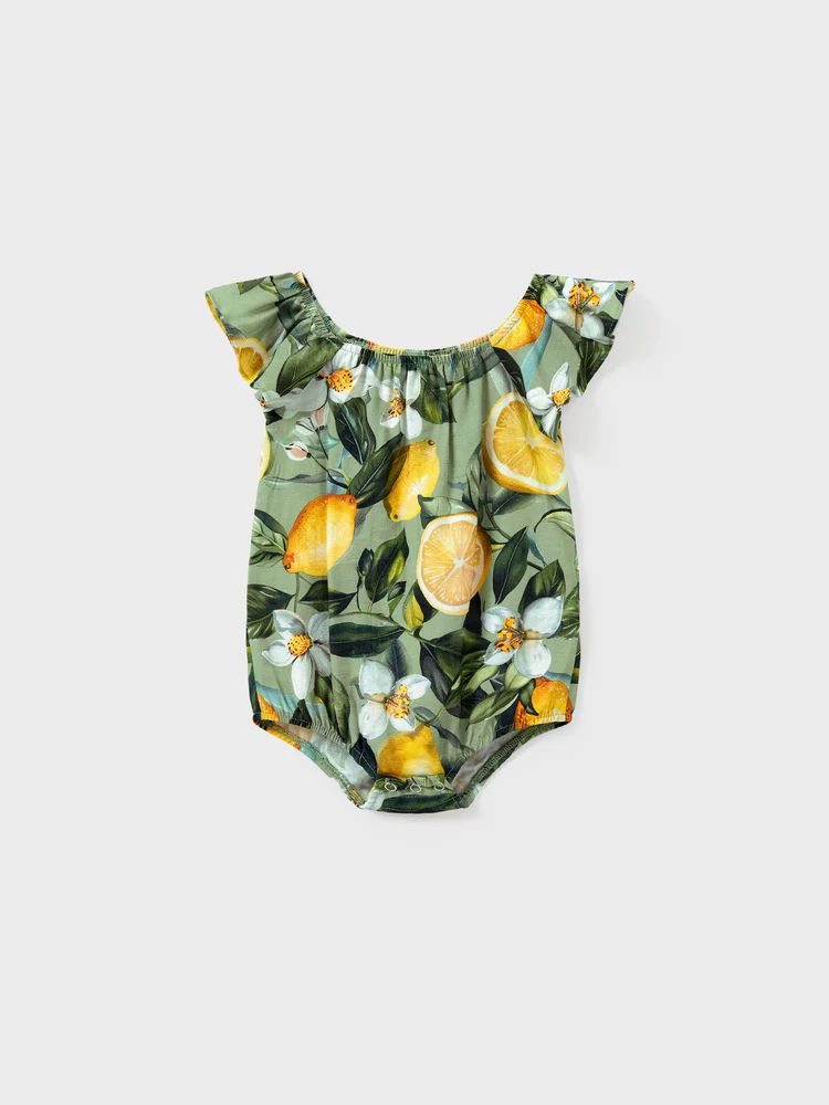 patpat baby romper green lemon patpat baby romper green lemon