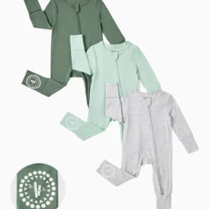 patpat baby romper green solid set
