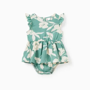 patpat baby romper leaf green