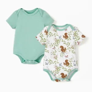 patpat baby romper light green butterfly set