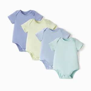 patpat baby romper light green solid set