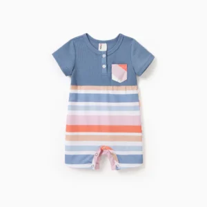 patpat baby romper multi stripes