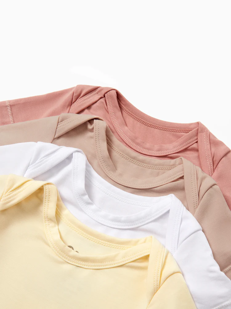 patpat baby romper pale yellow solid set patpat baby romper pale yellow solid set