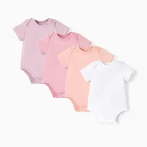 patpat baby romper pink solid set