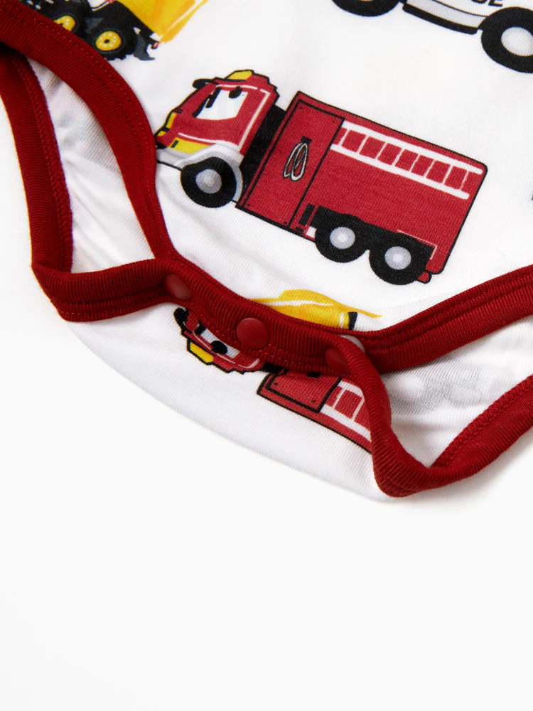 patpat baby romper red truck set patpat baby romper red truck set