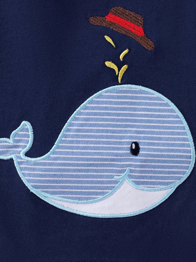 patpat baby short dark blue whale set patpat baby short dark blue whale set