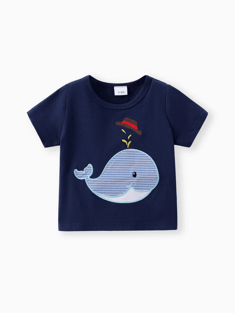 patpat baby short dark blue whale set patpat baby short dark blue whale set