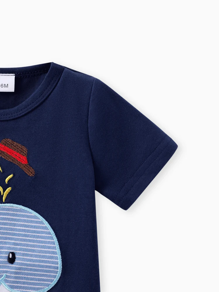 patpat baby short dark blue whale set patpat baby short dark blue whale set