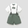 patpat baby shorts set white