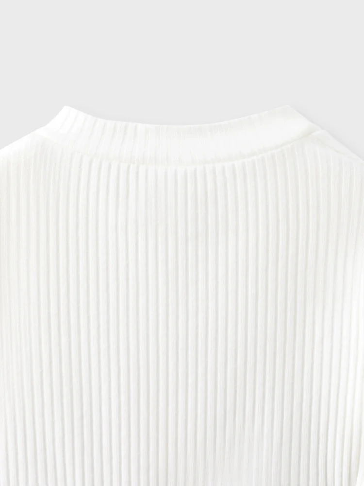 patpat baby white ribbed dress patpat baby white ribbed dress