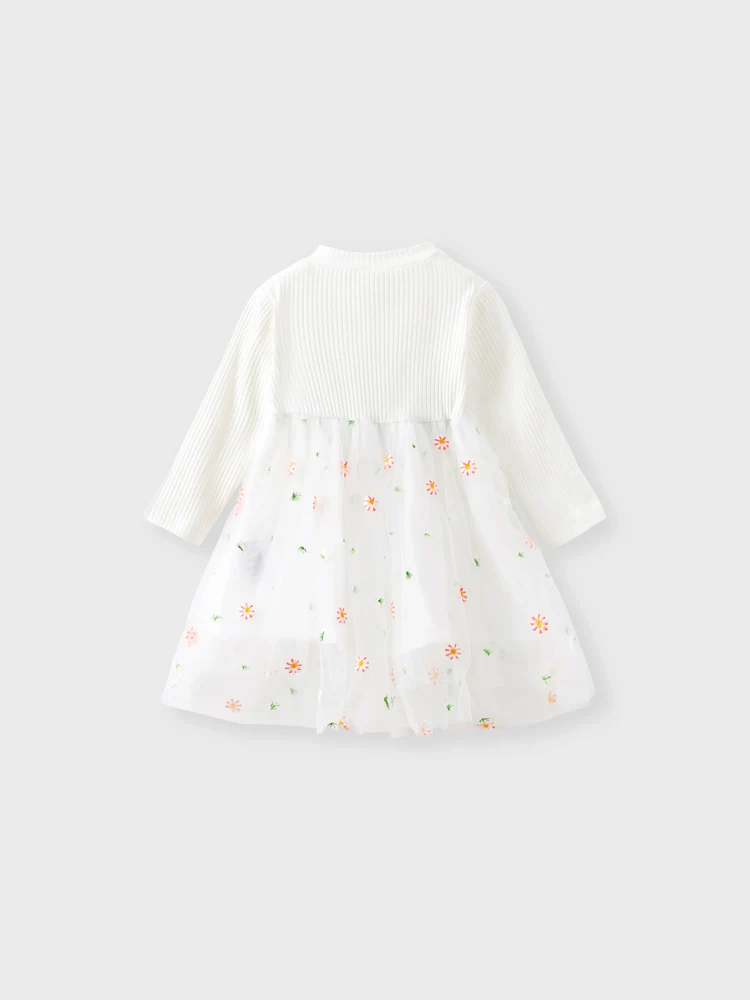 patpat baby white ribbed dress patpat baby white ribbed dress