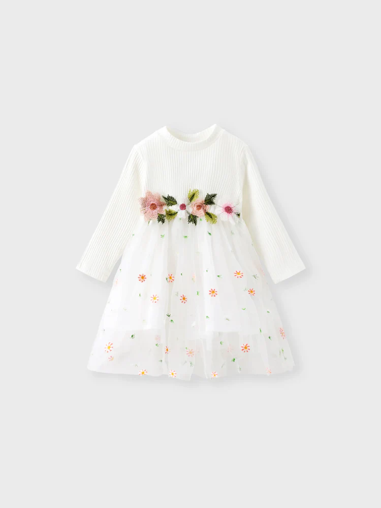 patpat baby white ribbed dress patpat baby white ribbed dress