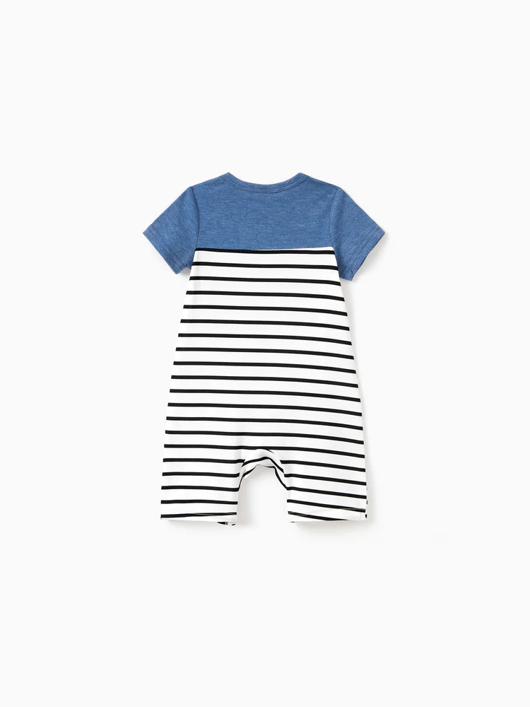 patpat baby short romper blue stripes patpat baby short romper blue stripes