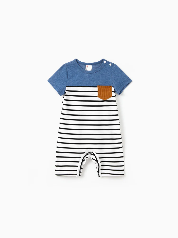 patpat baby short romper blue stripes patpat baby short romper blue stripes
