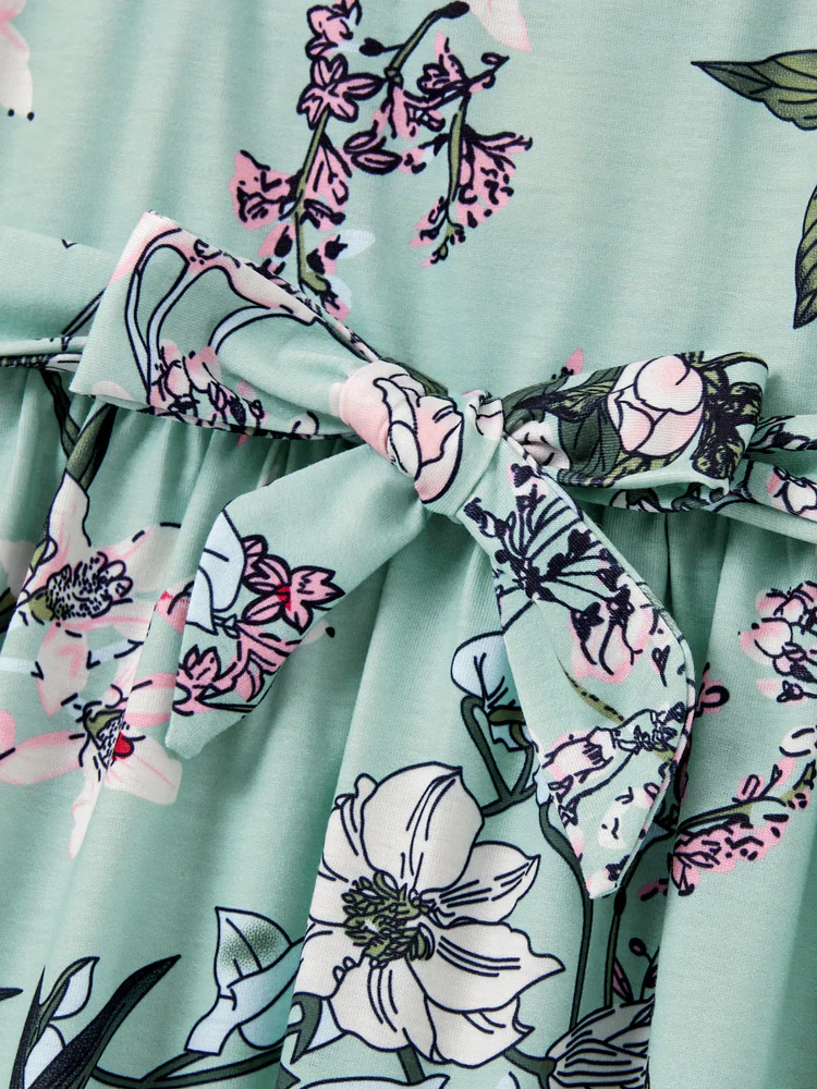 patpat girls dress light green flora patpat girls dress light green flora