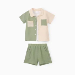 patpat toddler short color textured set