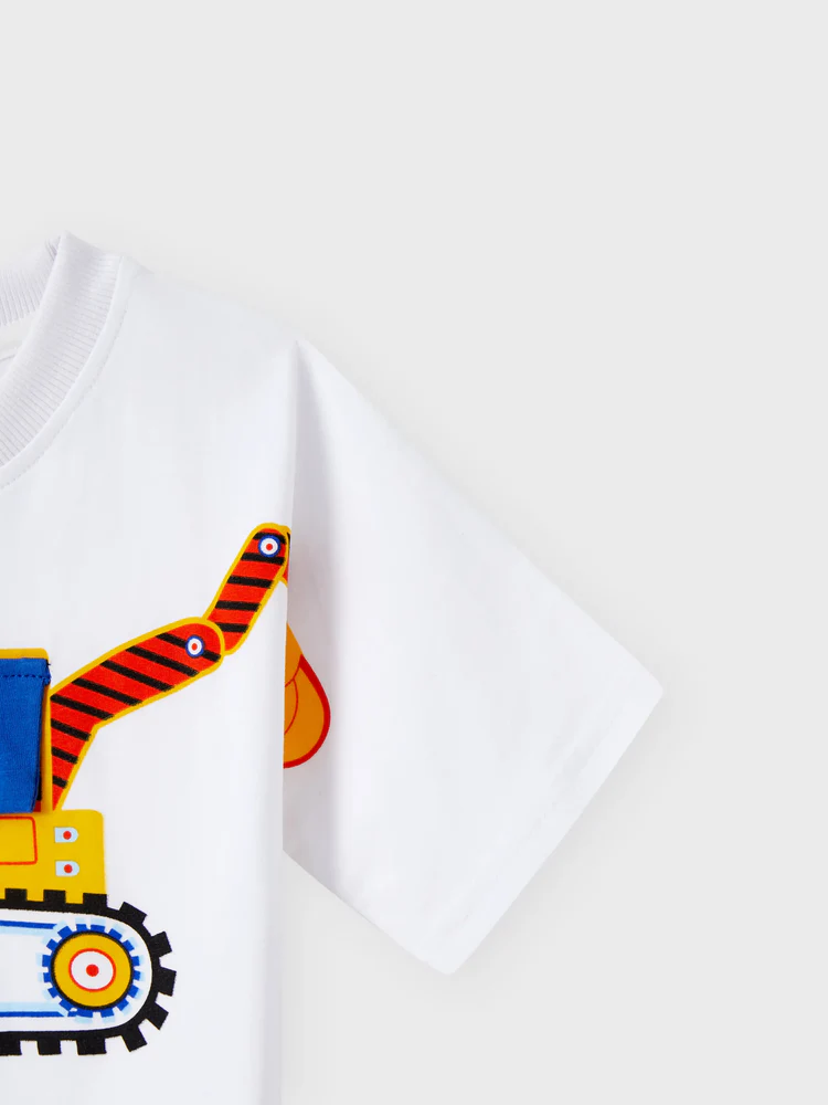 patpat toddler short white crane set patpat toddler short white crane set
